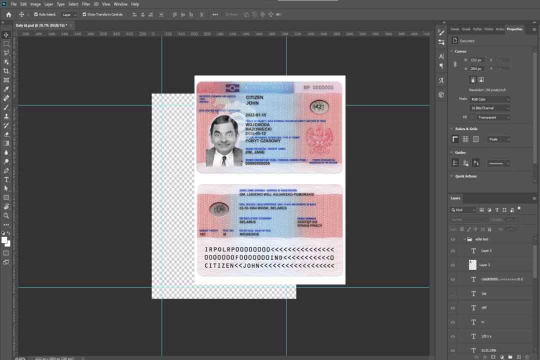 Titre de séjour POLOGNE template